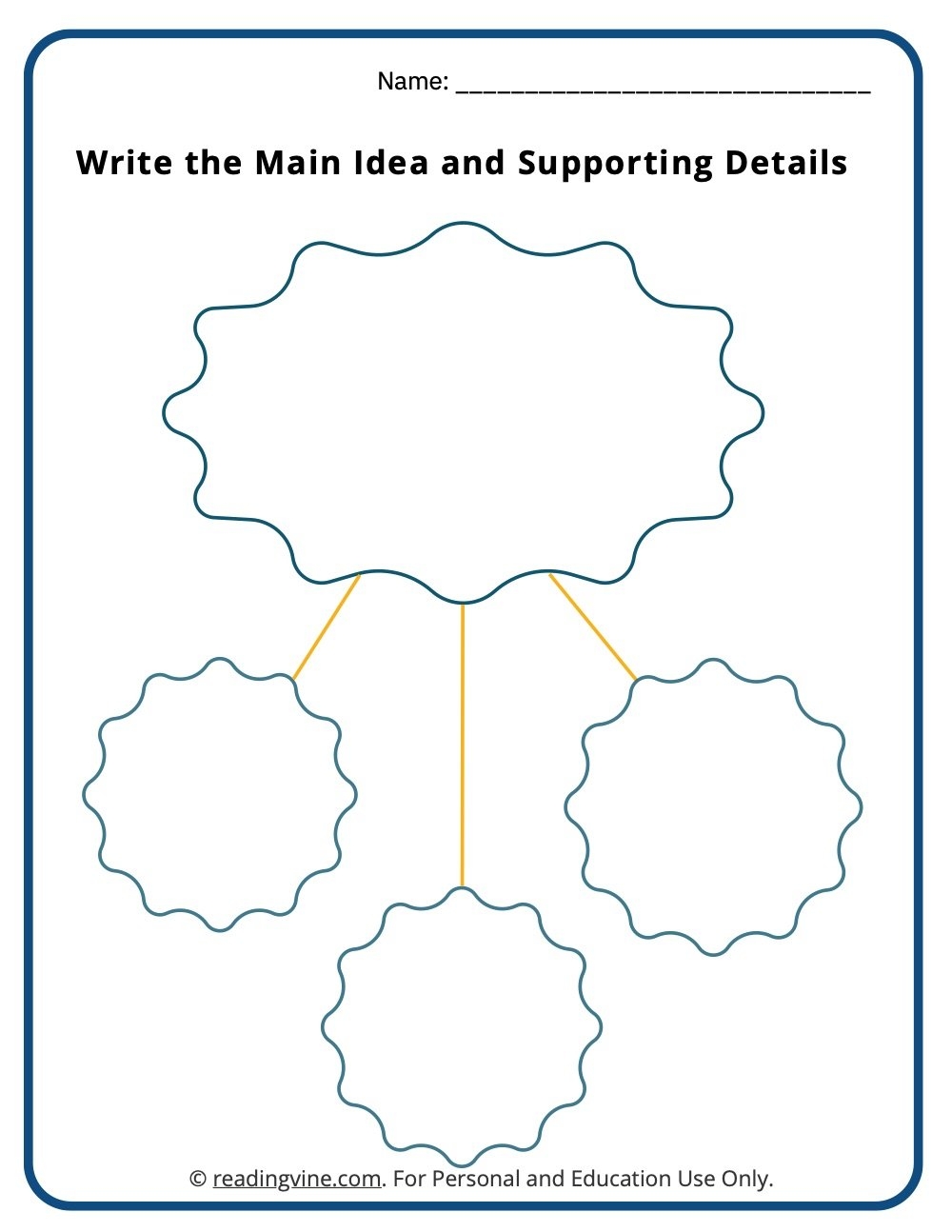 Main Idea Graphic Organizer