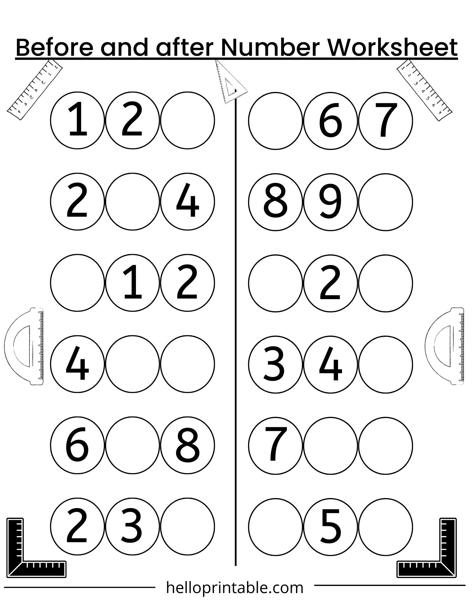 math worksheets for kindergarten printable free
