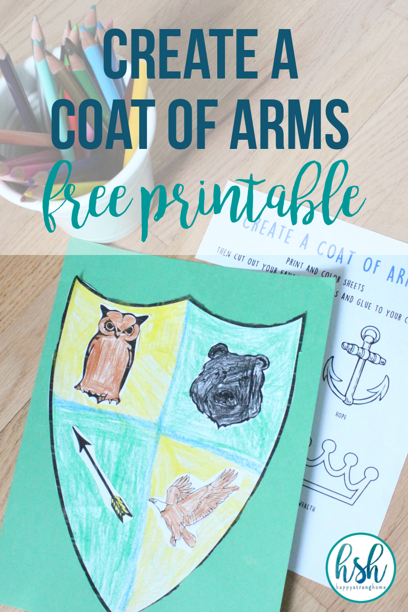 Medieval Times Fun Create A Coat Of Arms Activity FREE Printable Happy Strong Home
