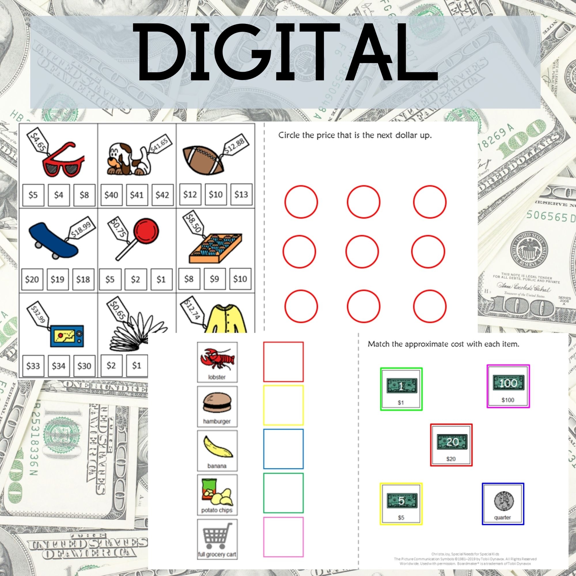 Money Worksheets For Special Education PRINT AND DIGITAL Special Needs For Special Kids