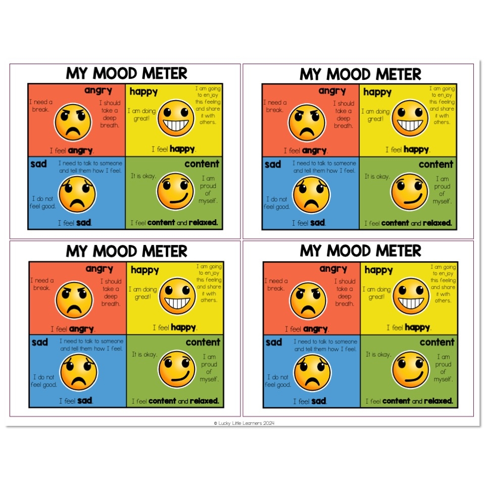 Mood Meter Helper Version 2 Lucky Little Learners