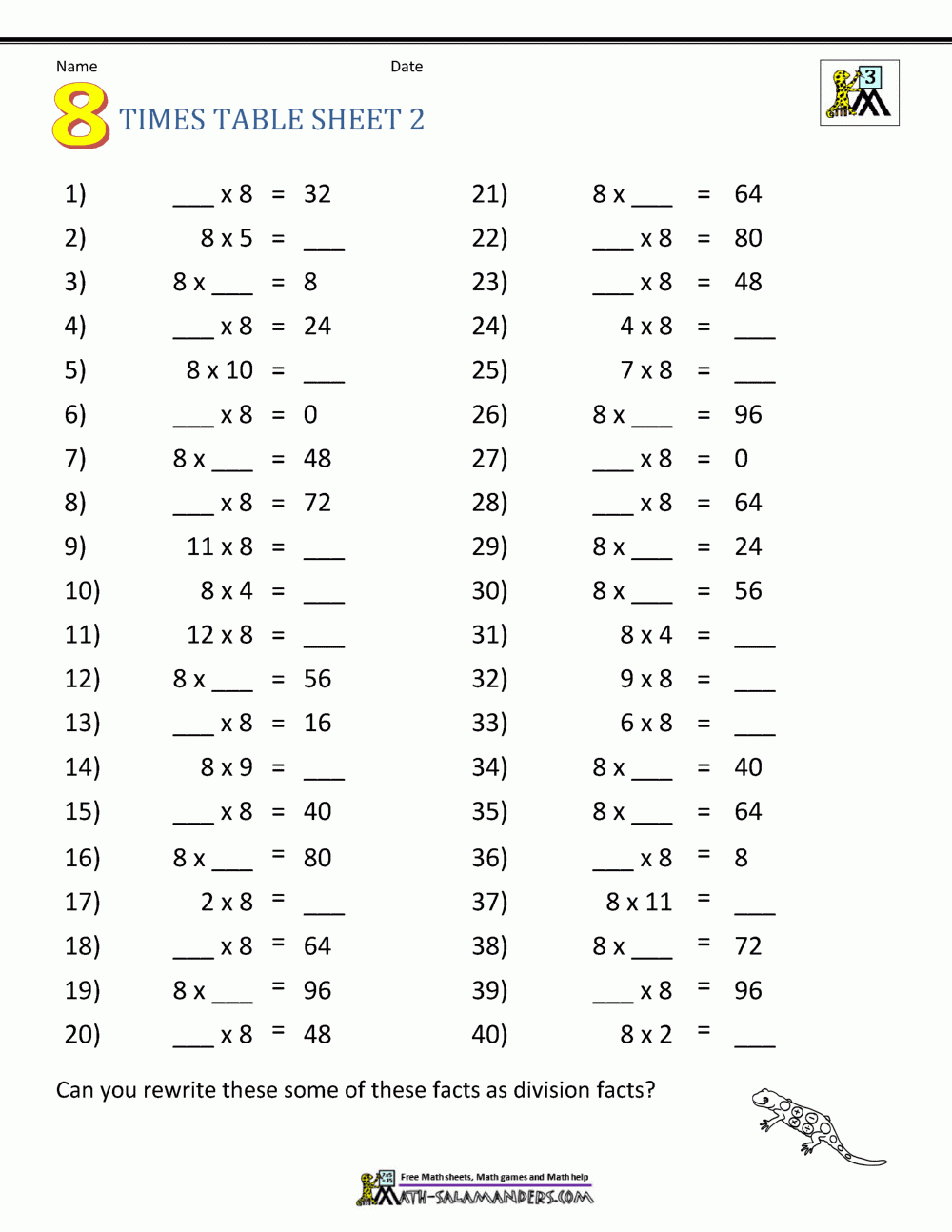 printable 3rd grade worksheets