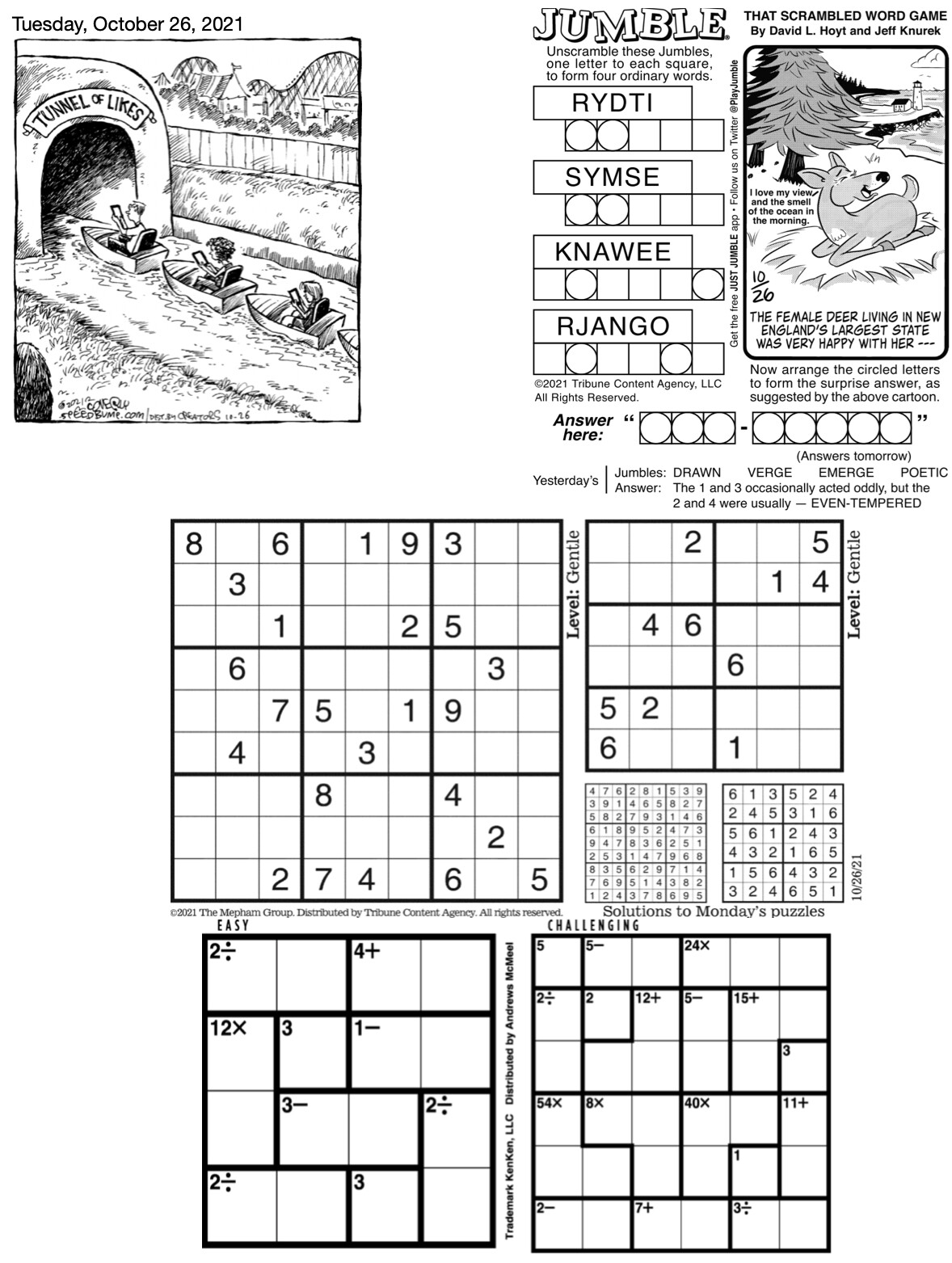 la times printable crosswords