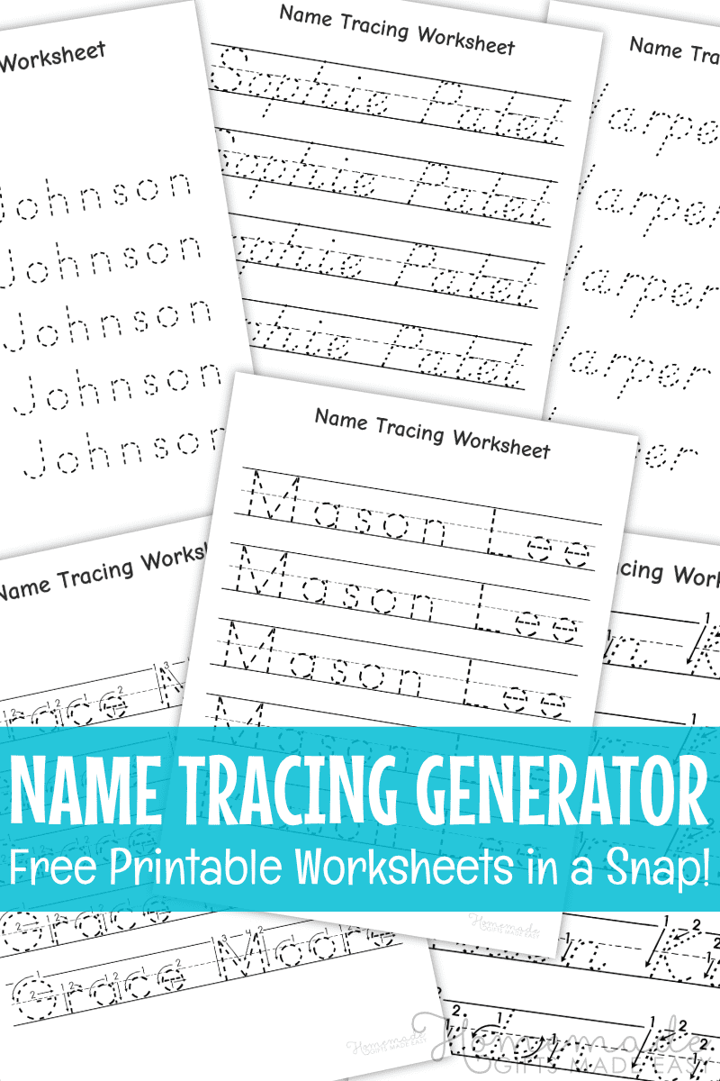 printable handwriting worksheet generator
