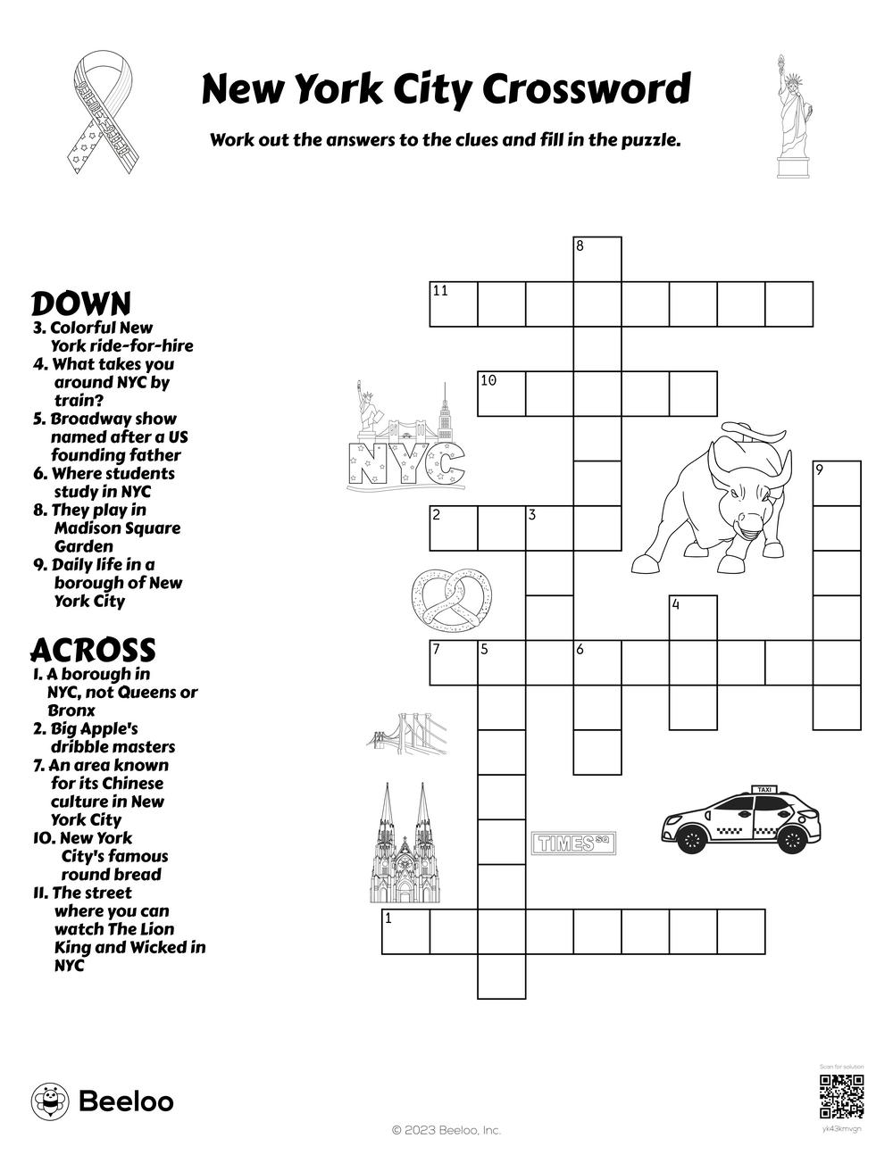 big crosswords printable