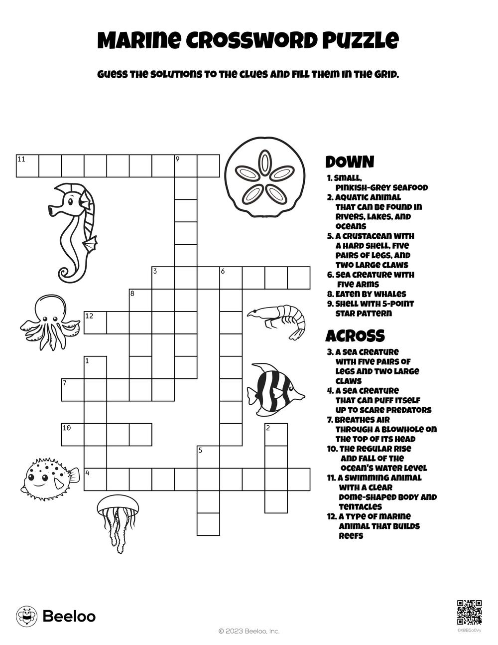 themed crossword puzzles printable