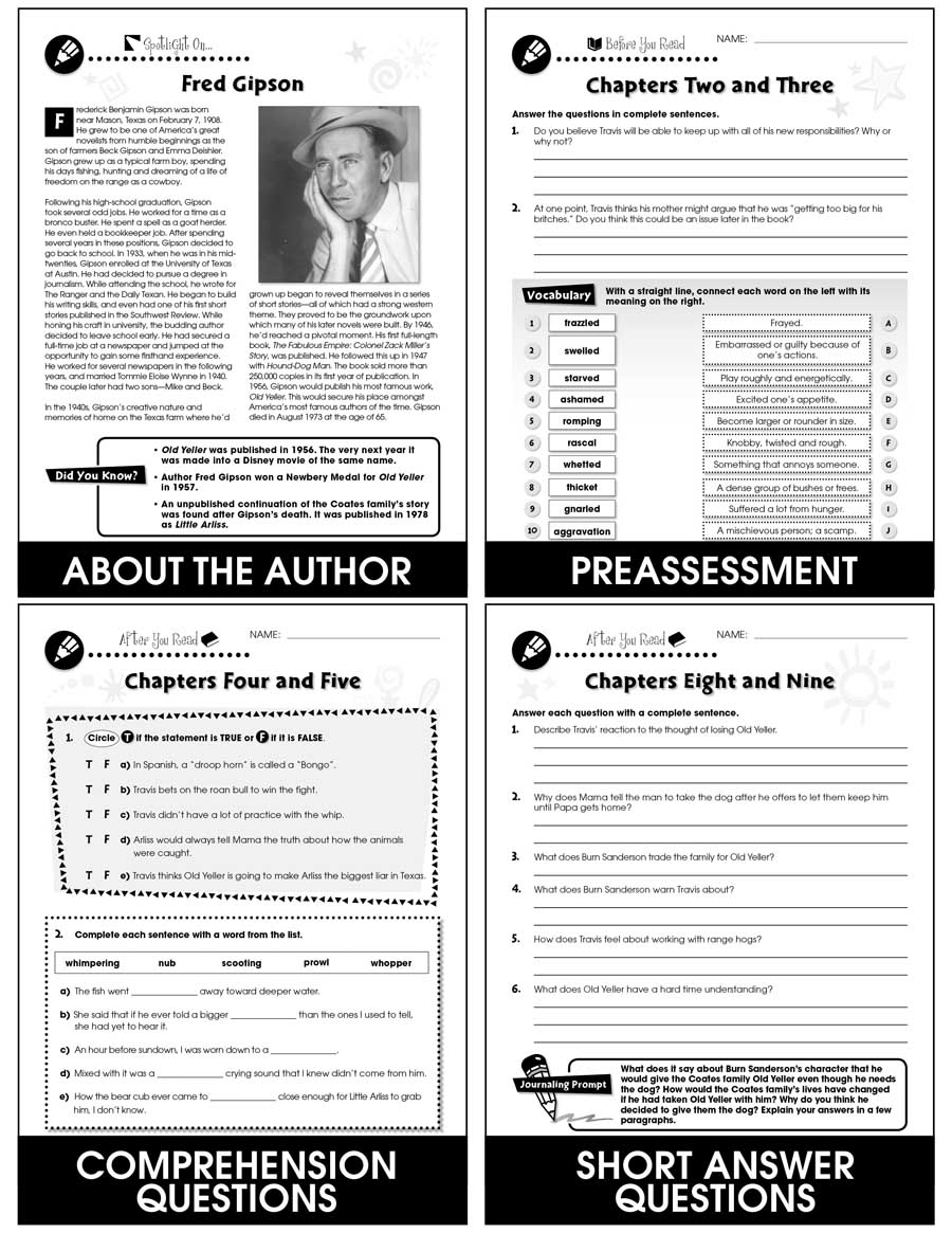 Old Yeller Worksheet Live Worksheets Worksheets Library