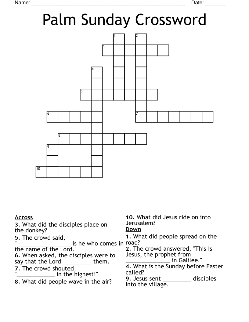 sunday crossword printable