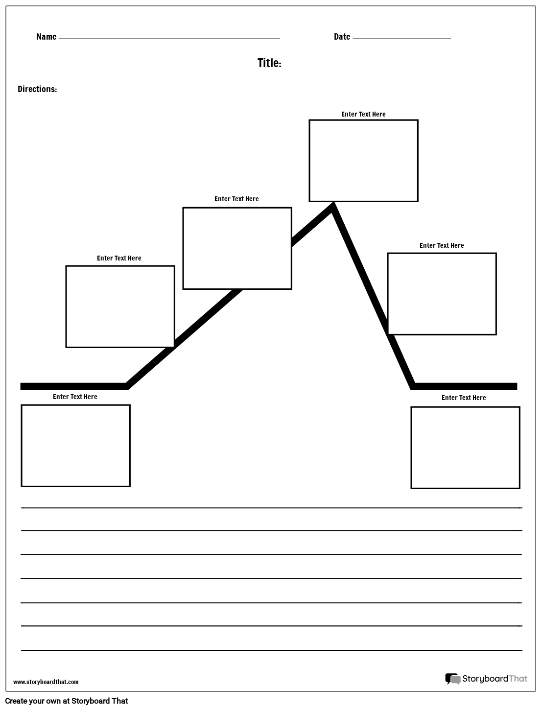 Plot Diagram Worksheets Customize With Storyboard That
