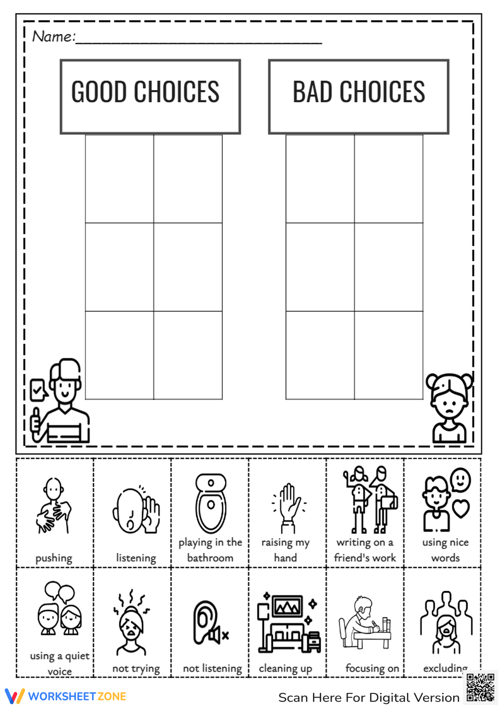 Printable Behavior Worksheets Worksheets