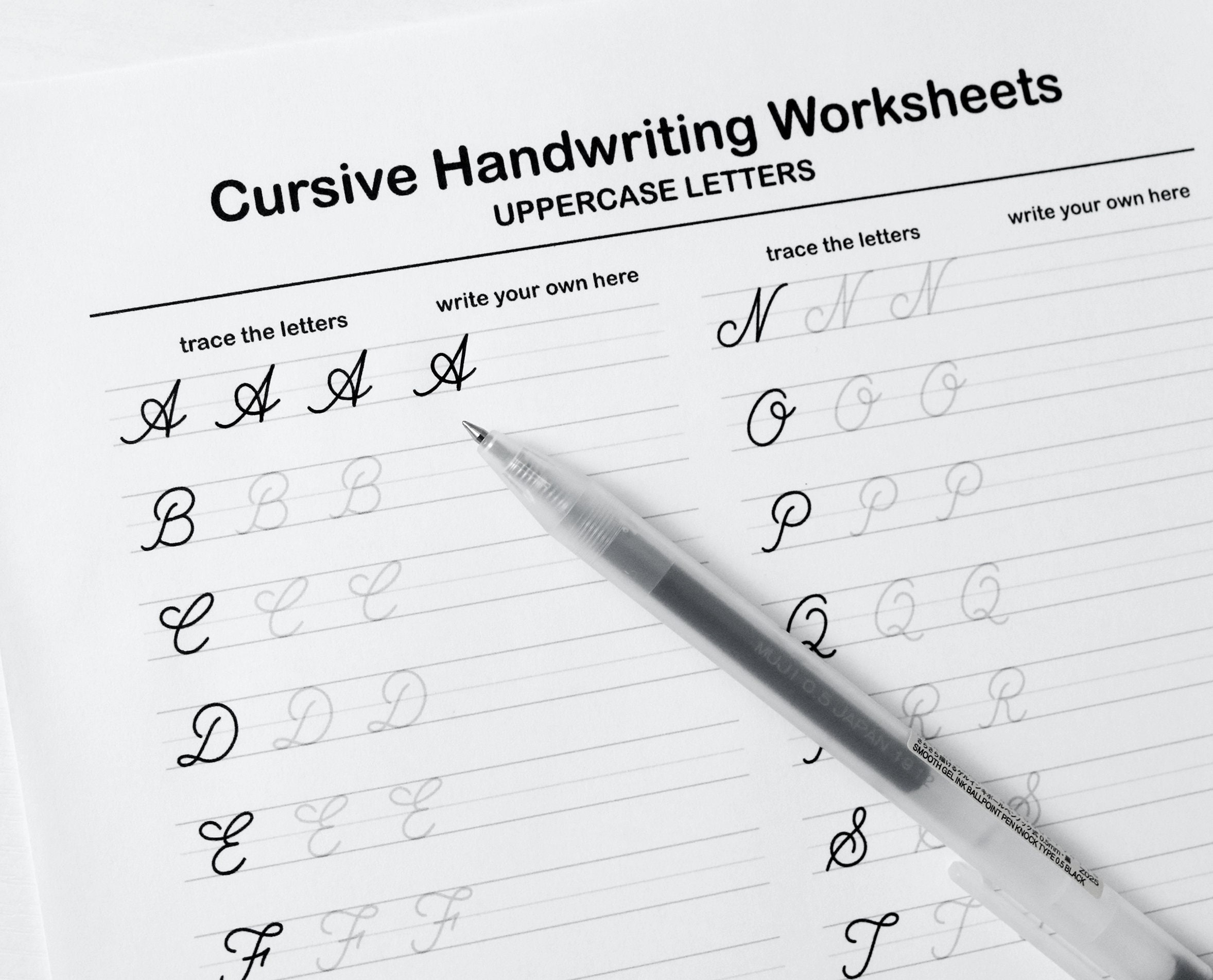 printable cursive handwriting worksheets