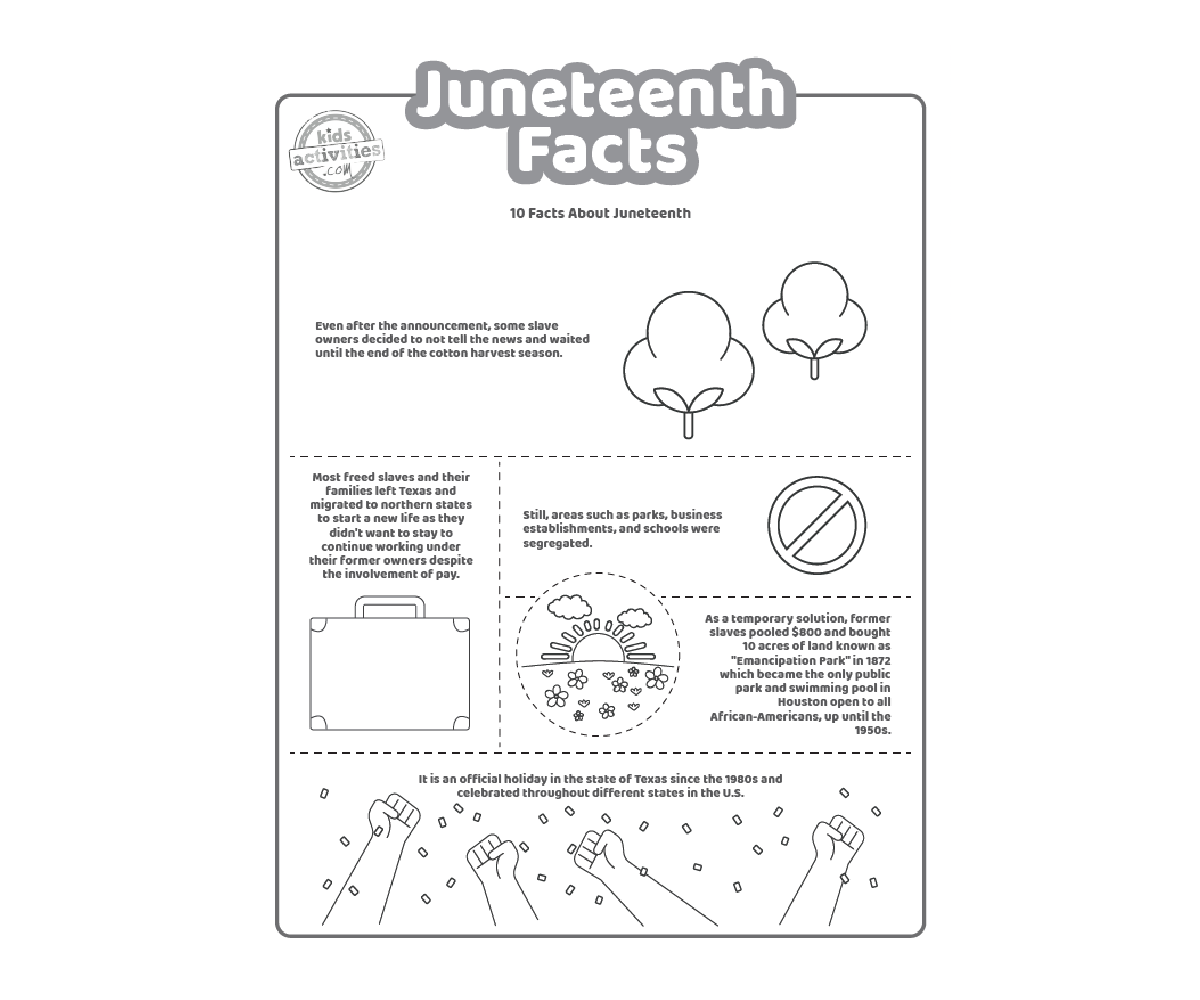 printable free juneteenth worksheets
