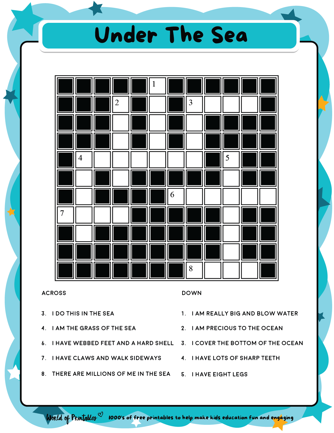 free crosswords printable