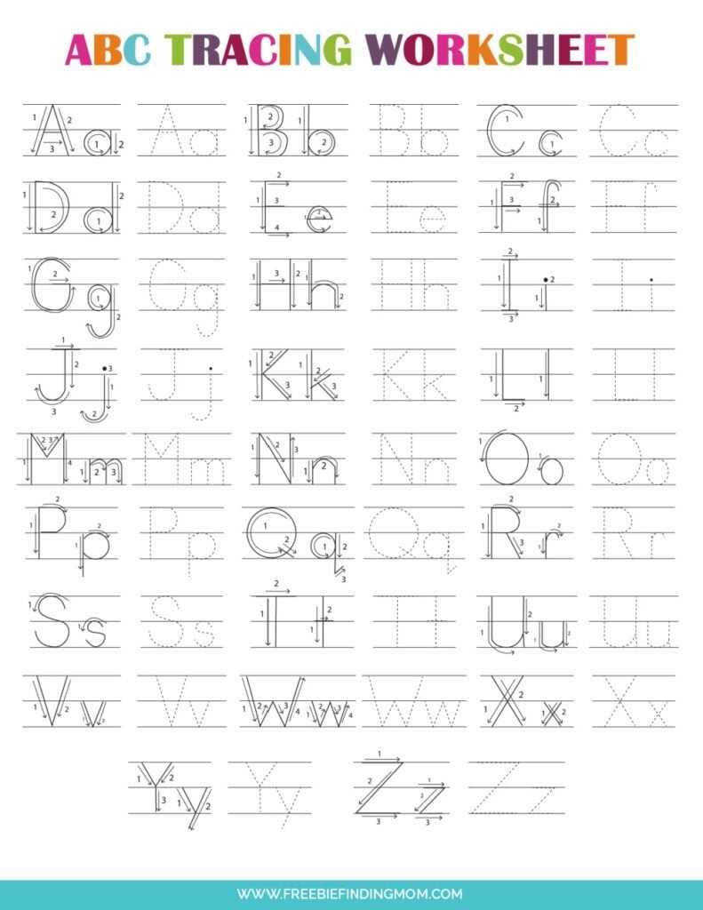free printable alphabet worksheets
