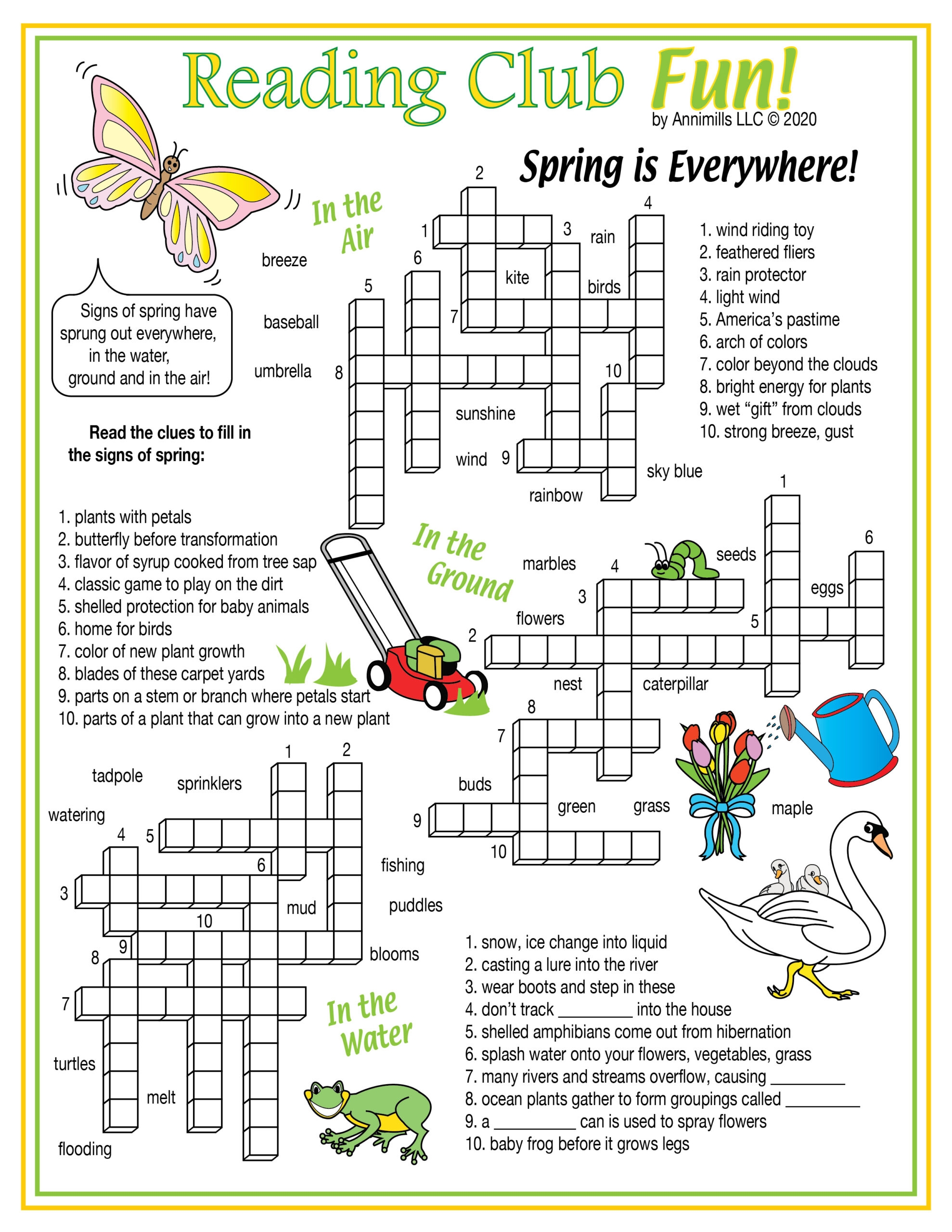 4th grade crossword puzzles printable