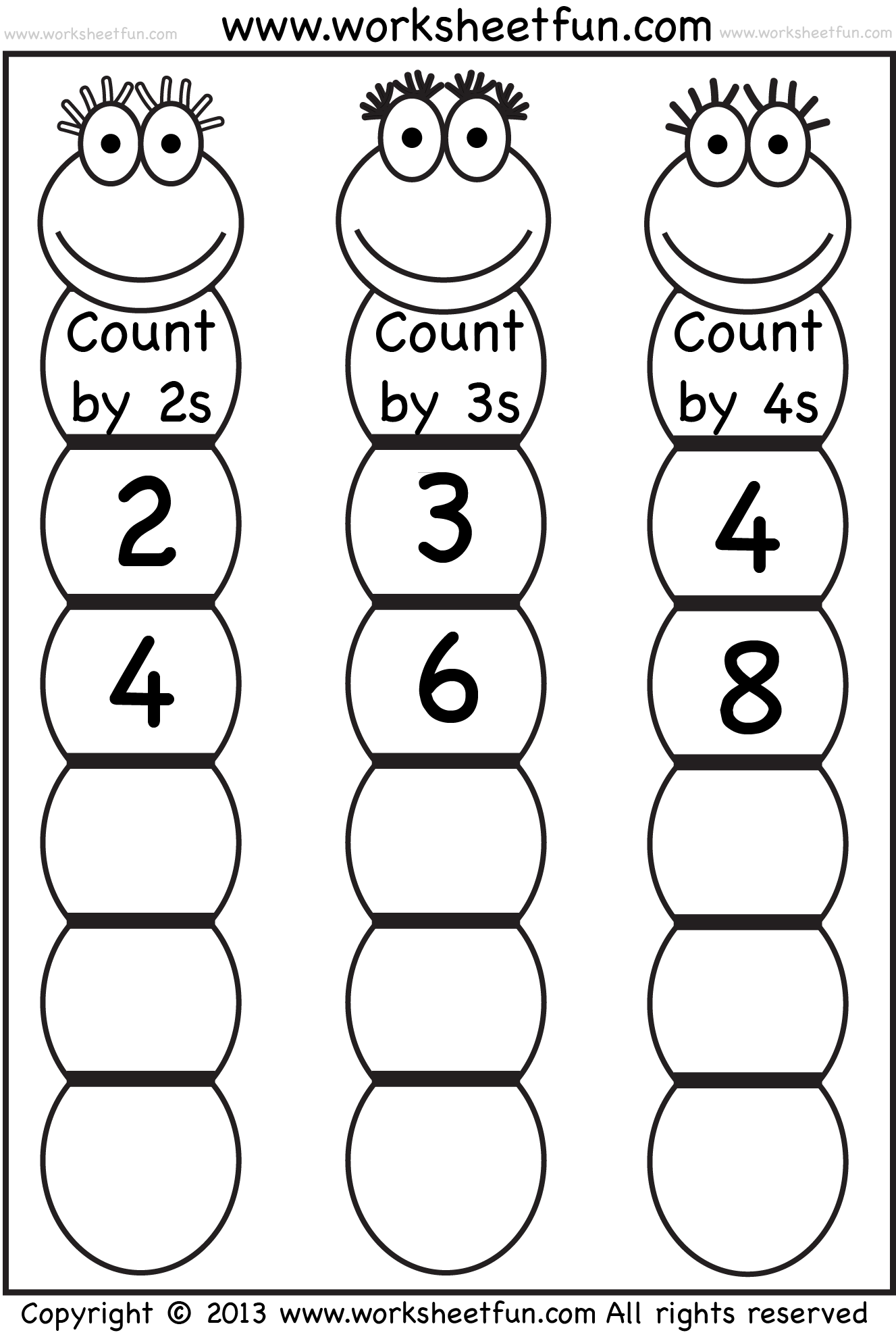 Skip Counting By 2 3 And 4 Worksheet FREE Printable Worksheets Worksheetfun