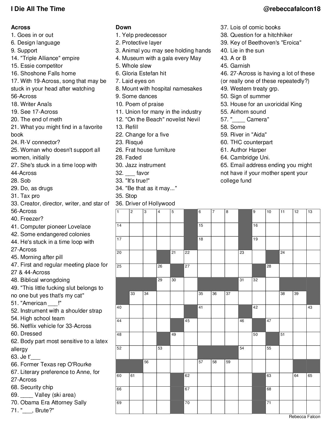 nyt crossword puzzle printable