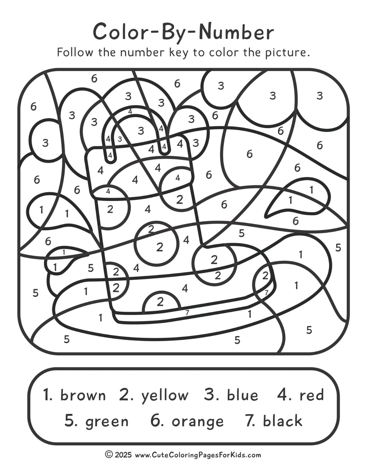 color by numbers free printable worksheets