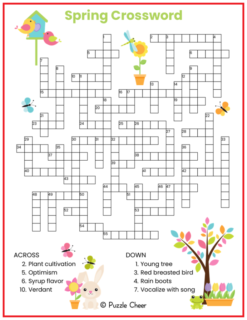 crossword puzzles for adults free printables