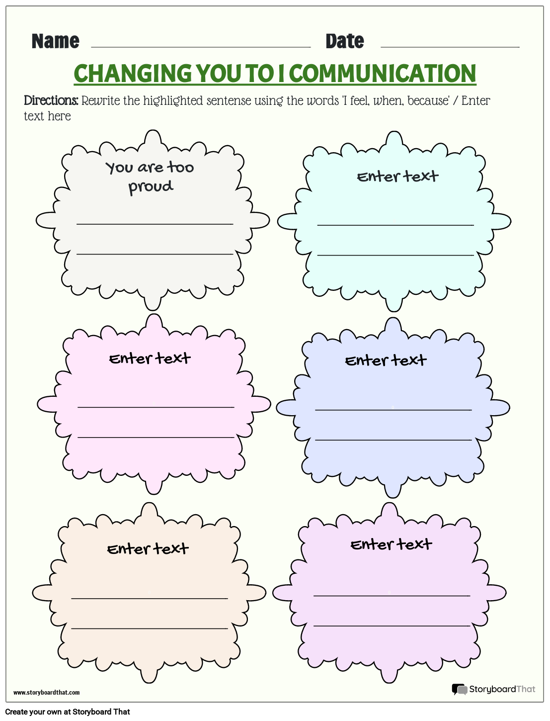 free printable communication skills worksheets