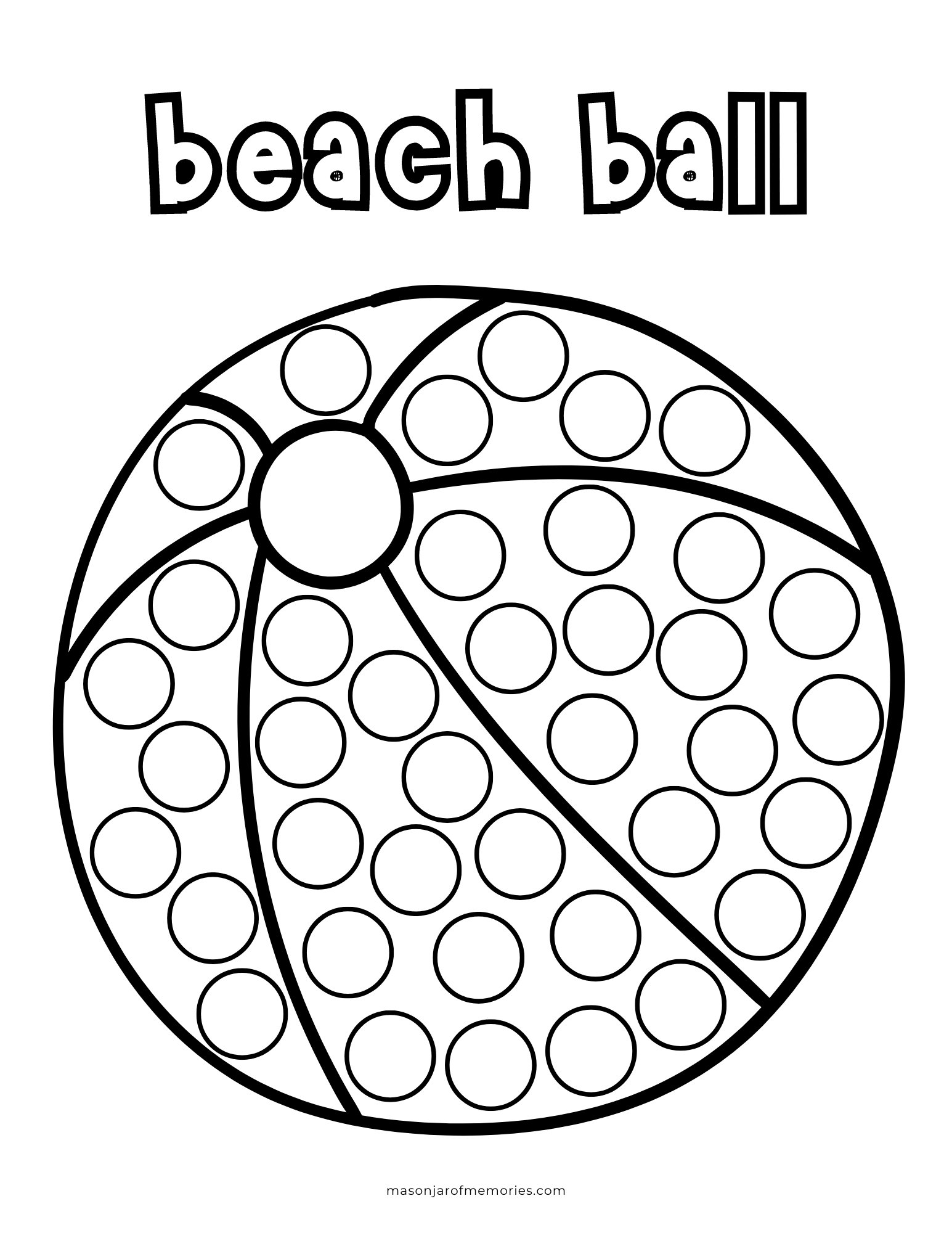 Summer Dot Marker Printables Coloring Pages Beach Bingo Dauber Worksheets Summer Printables Summer Activities For Preschool Dot Markers Etsy