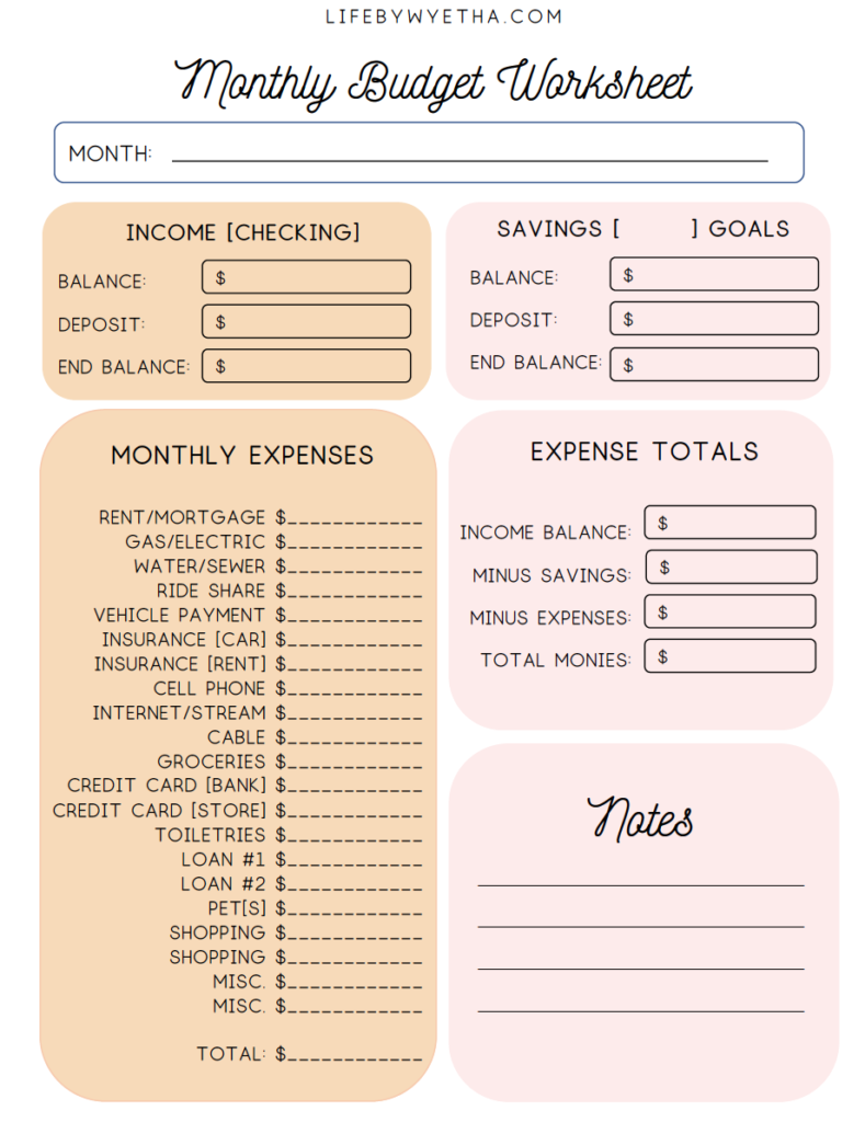Taming The Debt My Expense Template 