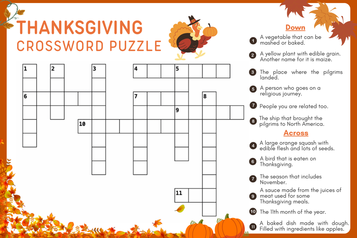thanksgiving crossword printable