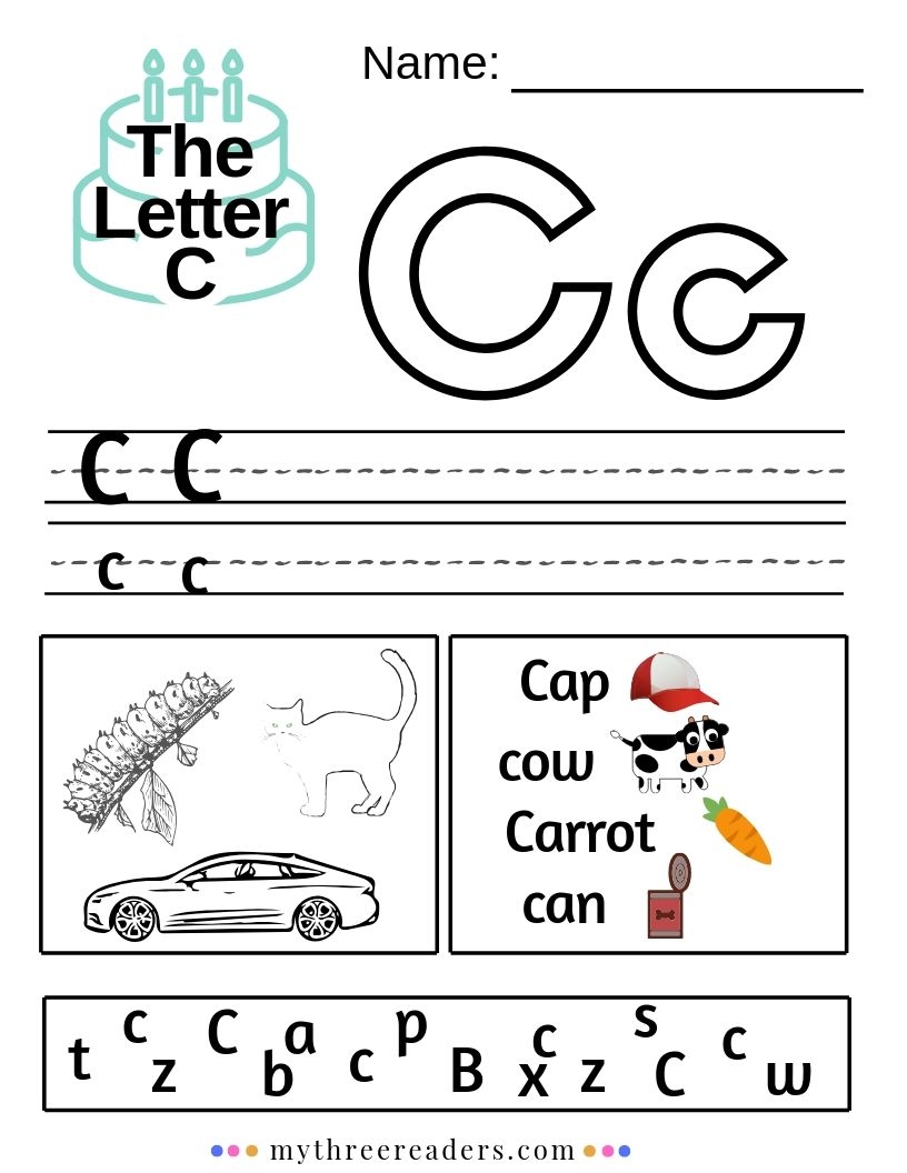 free printable letter c worksheets