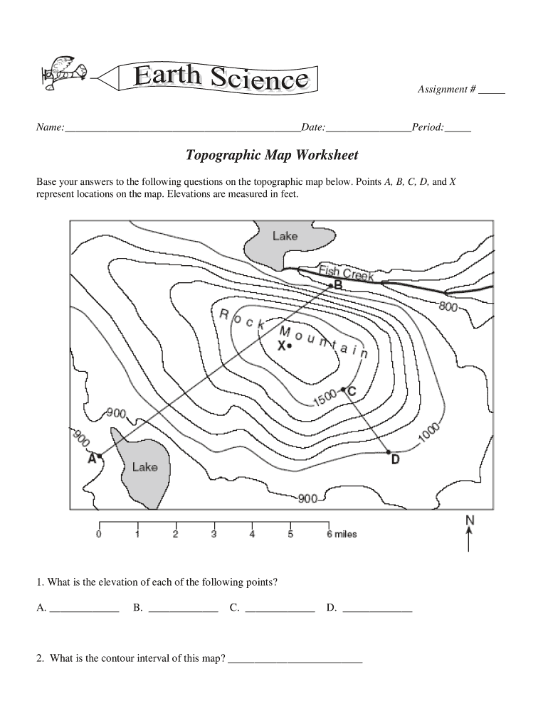 Topographic Map Worksheet Pdf Fill Out Sign Online DocHub