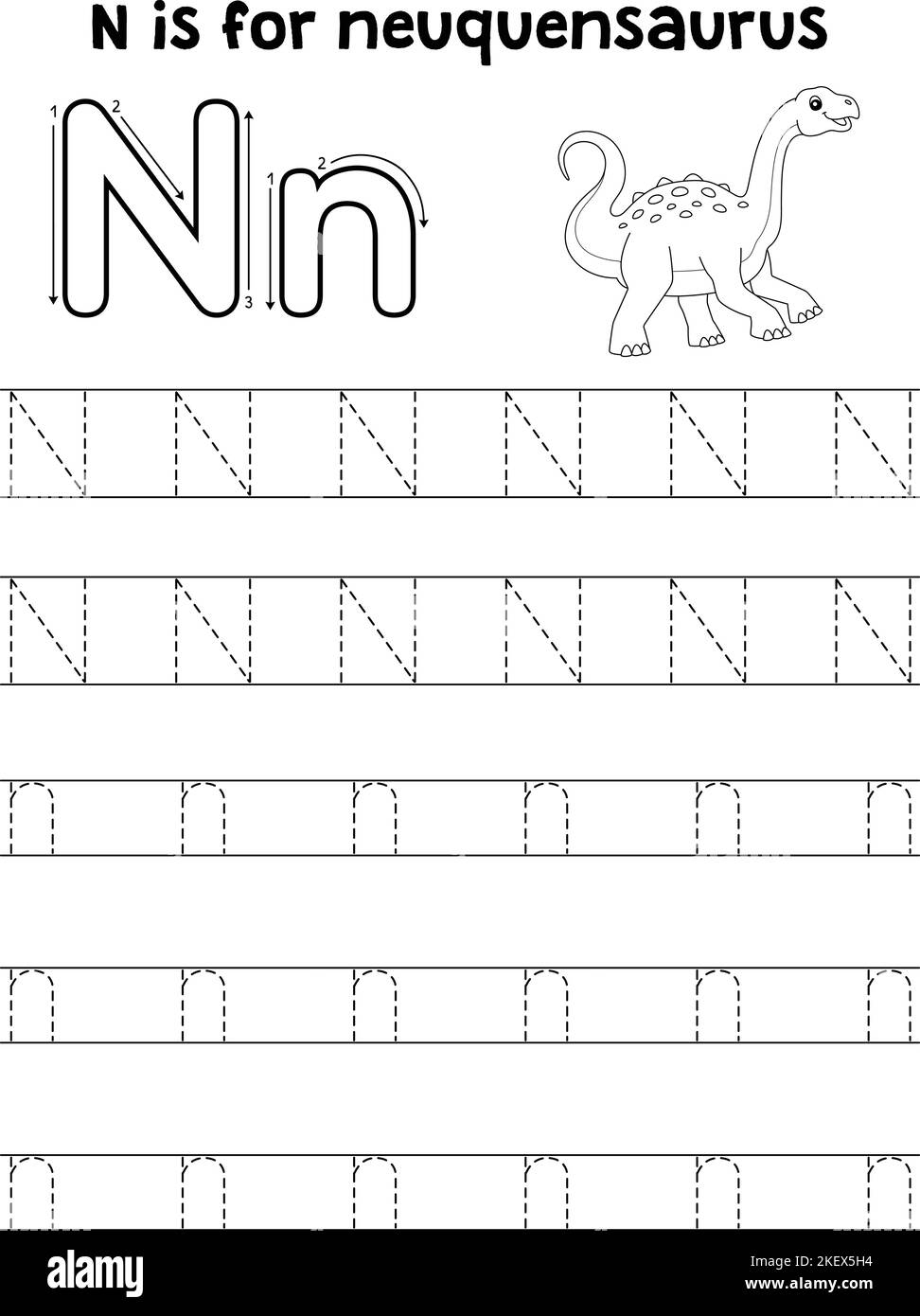 Tracing Letter N Hi res Stock Photography And Images Alamy