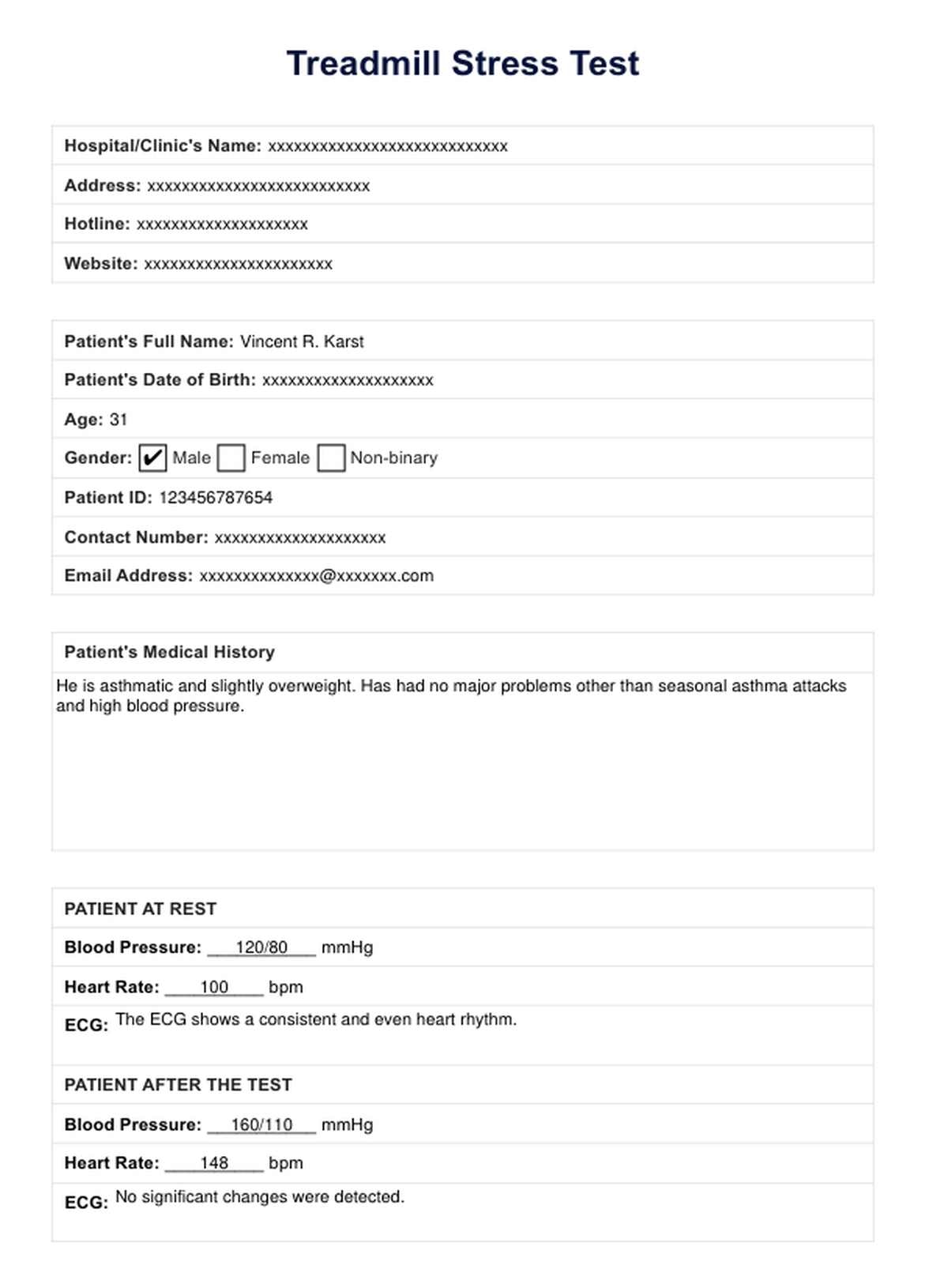printable stress test worksheets