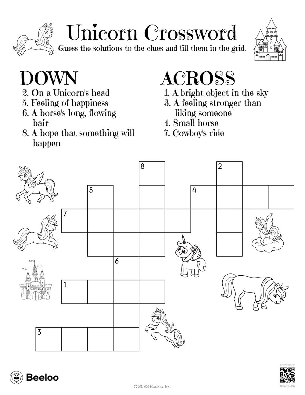kids crossword puzzles printable