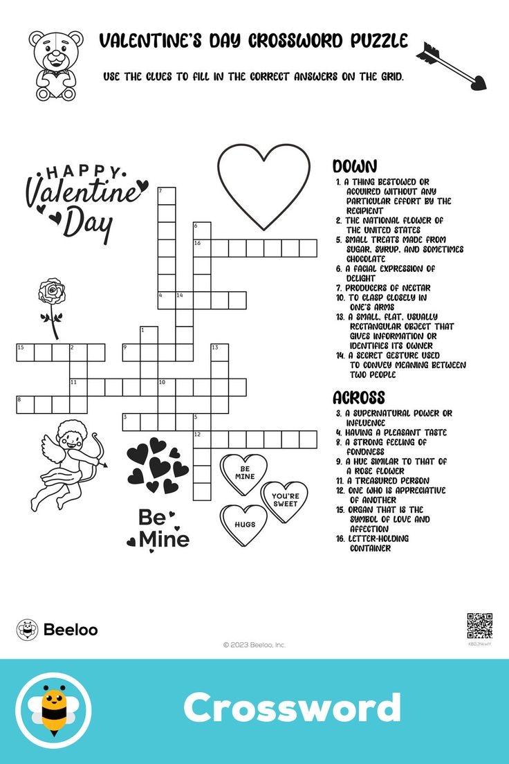 Valentine s Day Crossword Puzzle