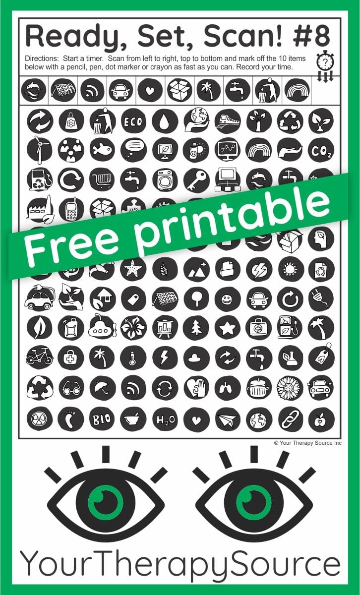 Visual Scanning Activities Free Printables And Ideas Your Therapy Source