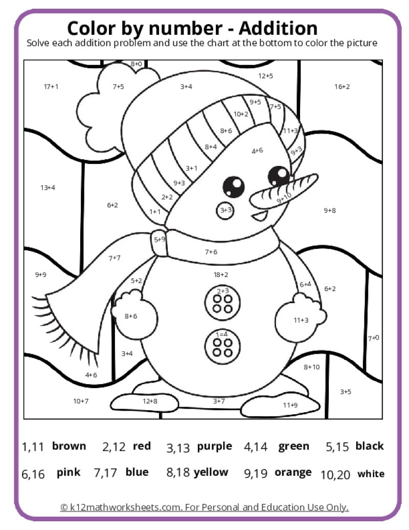 free printable preschool winter worksheets