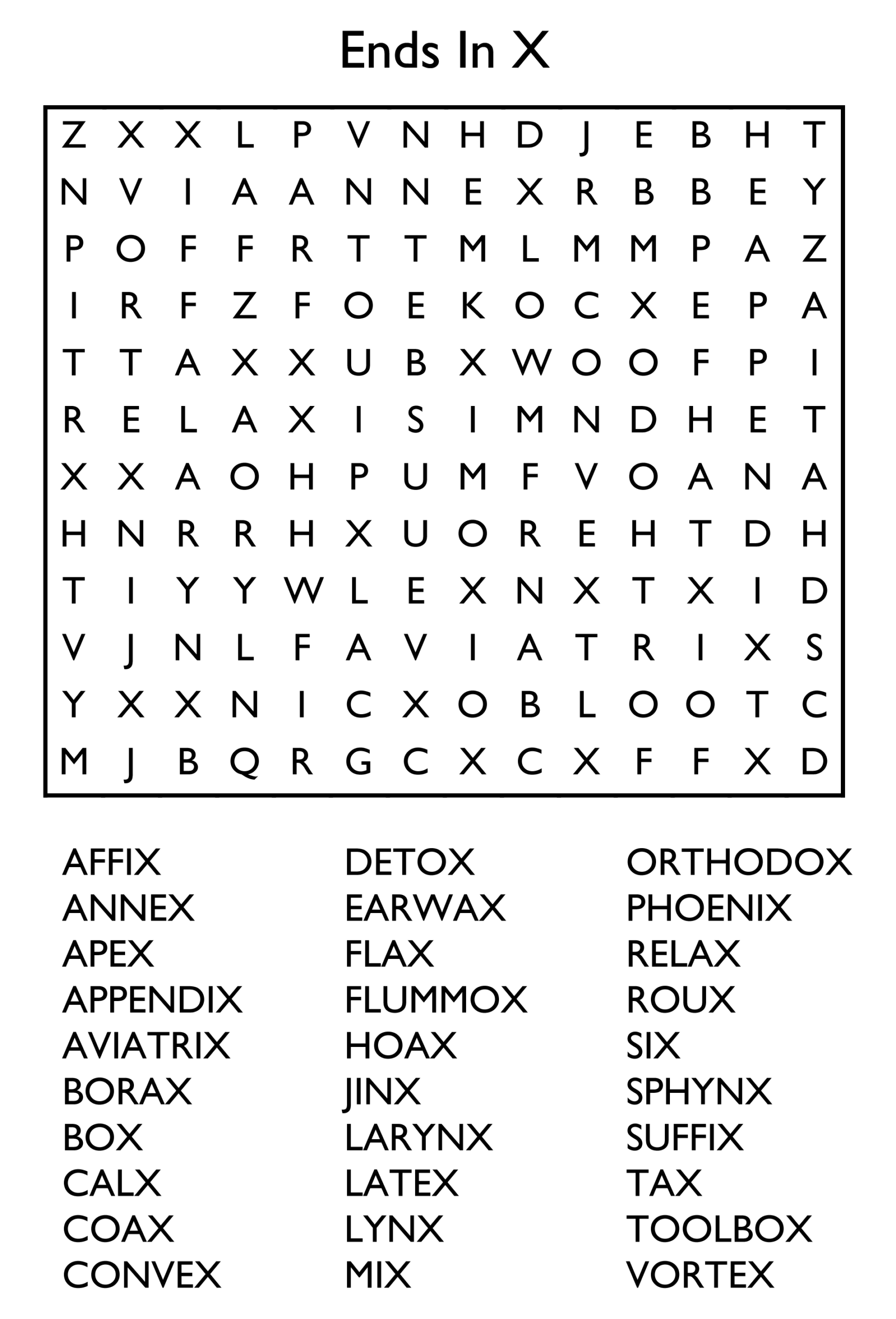 large word search printable