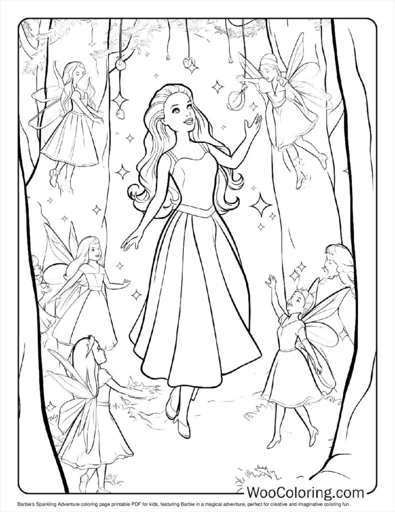 100 Barbie Coloring Pages Free PDF To Print Woo Coloring