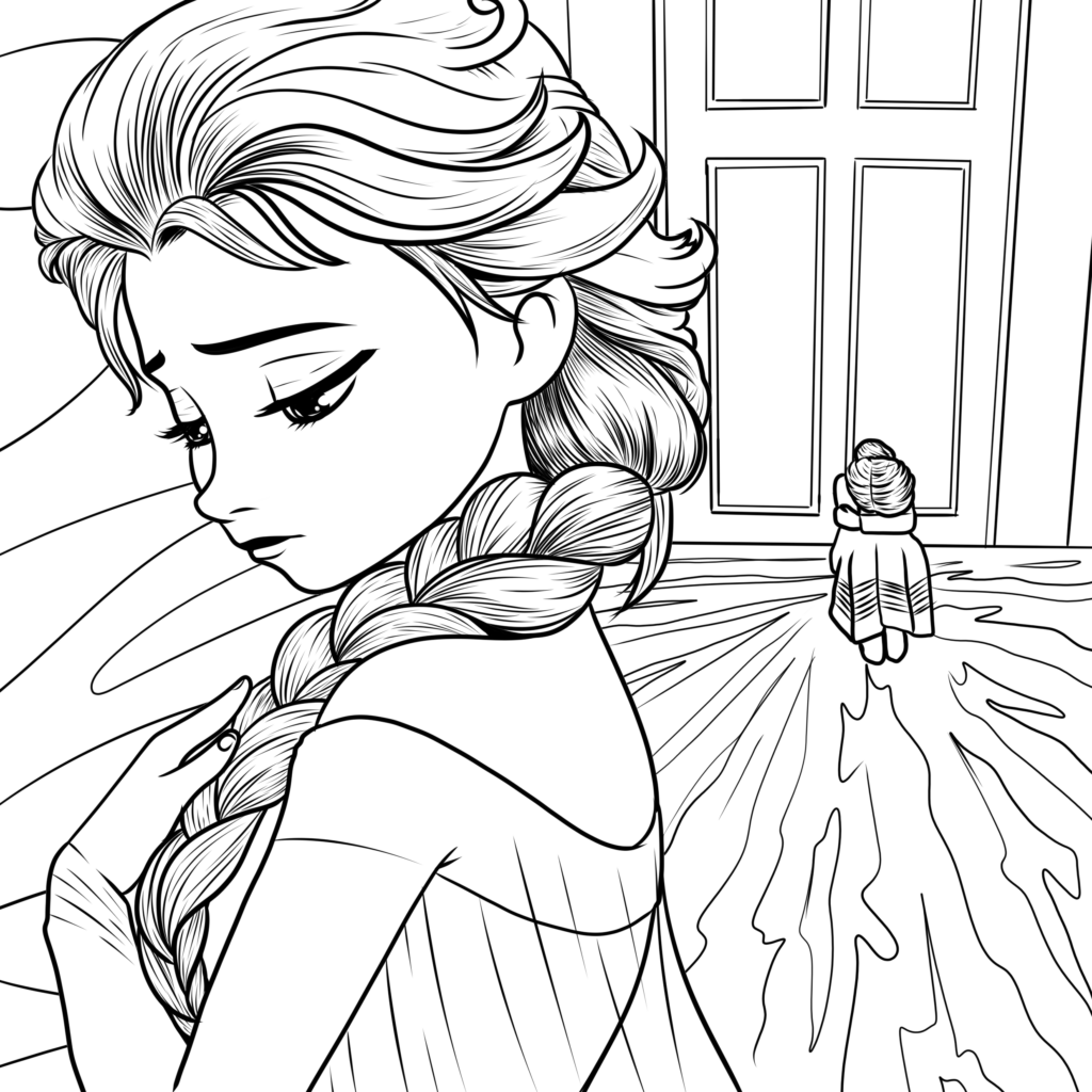frozen coloring printables