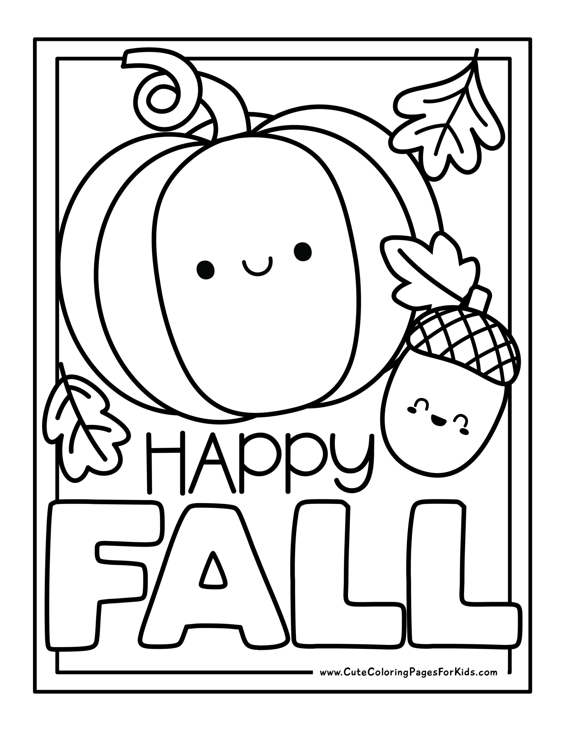 autumn coloring sheets printable
