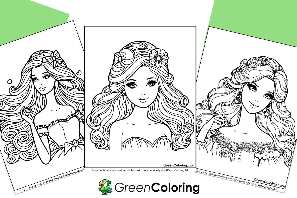 barbie coloring book printable