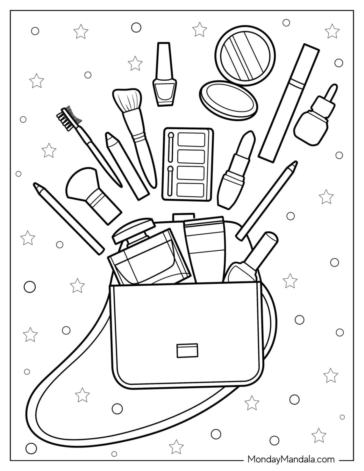 printable coloring sheets skincare cut out