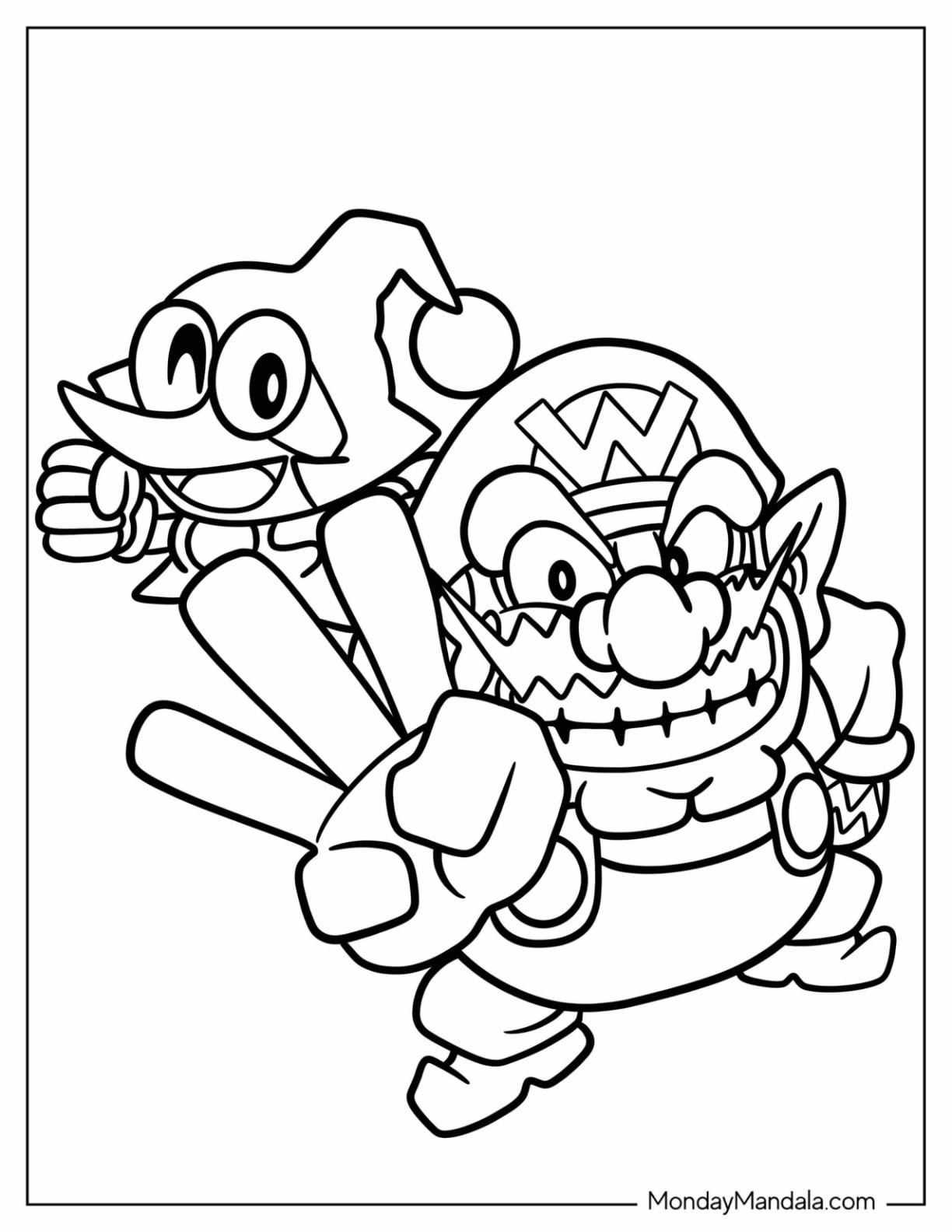 22 Wario Coloring Pages Free PDF Printables 