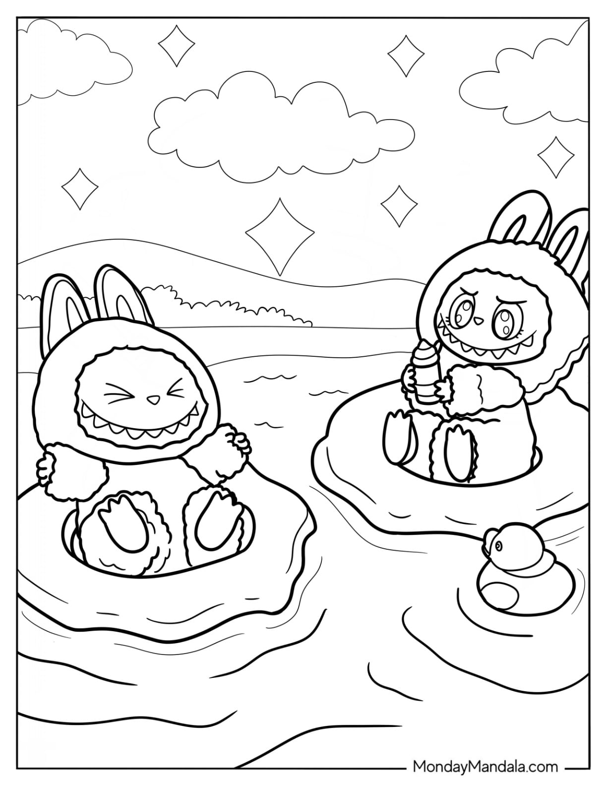 labubu coloring pages printable