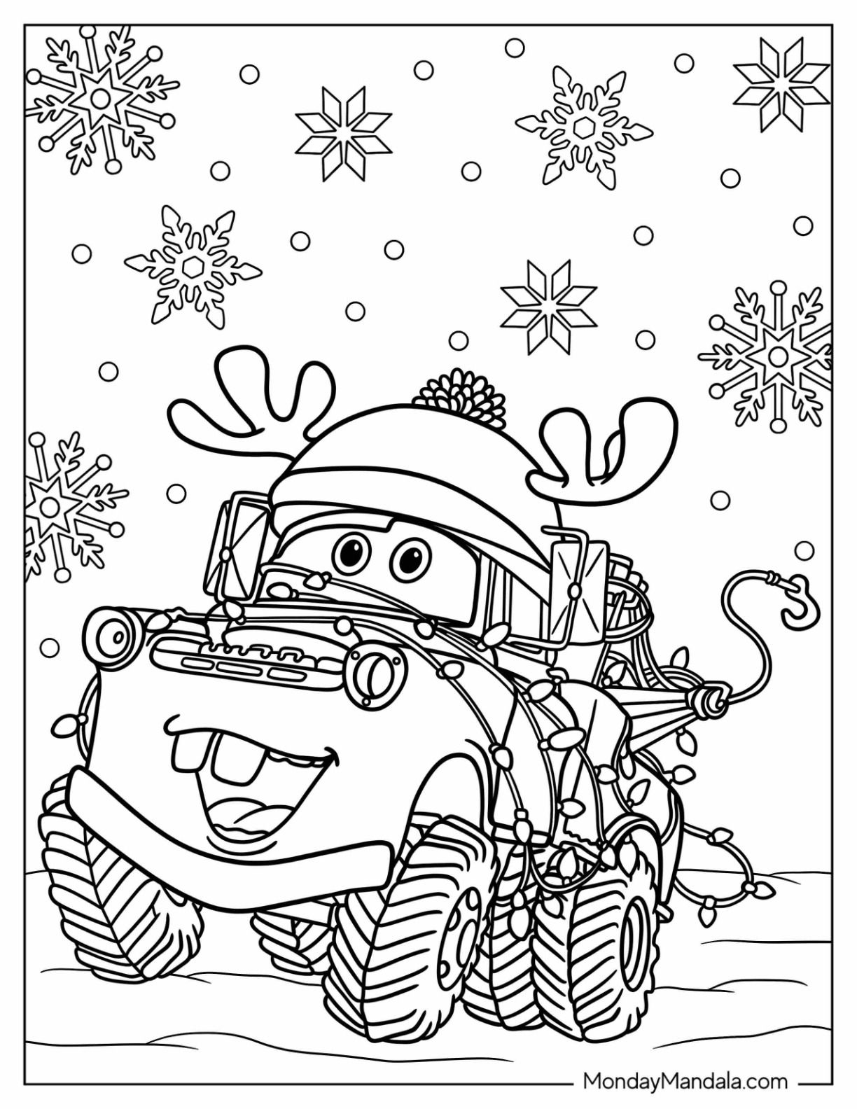 24 Disney Christmas Coloring Pages Free PDF Printables 