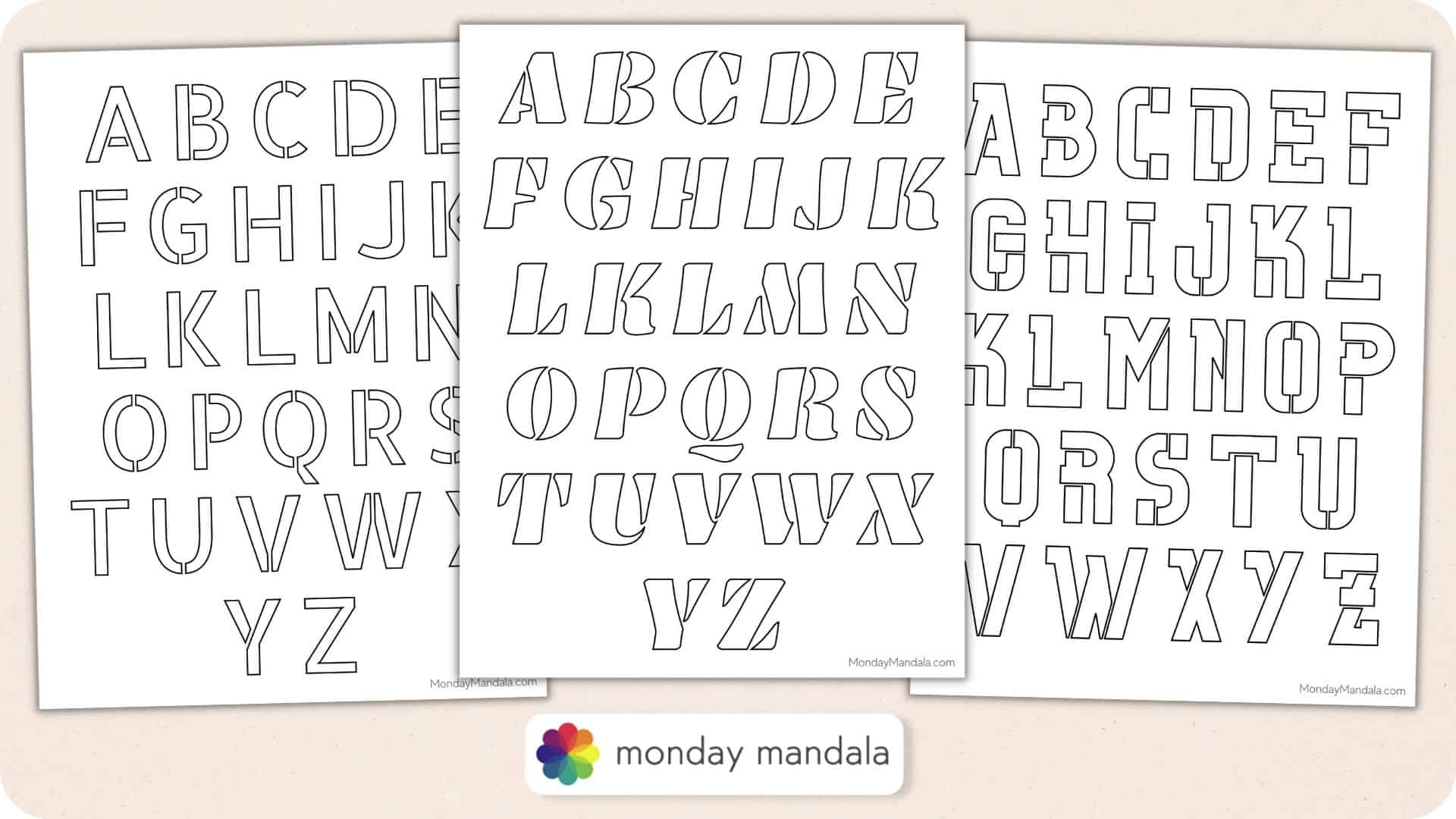 250 Letter Number Stencils Free PDF Printables 250 Letter Number Stencils Free PDF Printables
