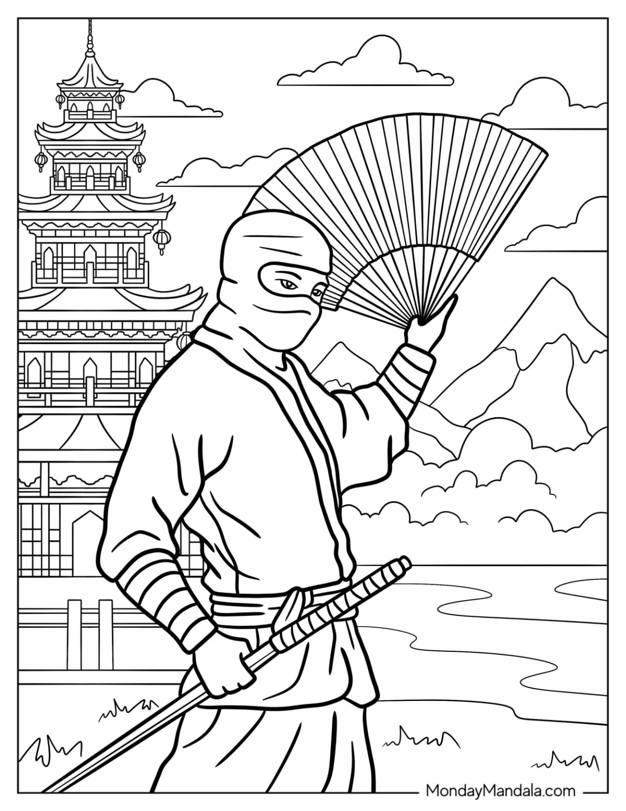 ninja printables coloring sheets