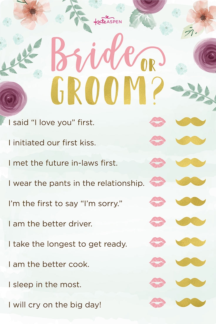 3 Exciting Bridal Shower Games Printables Kate Aspen