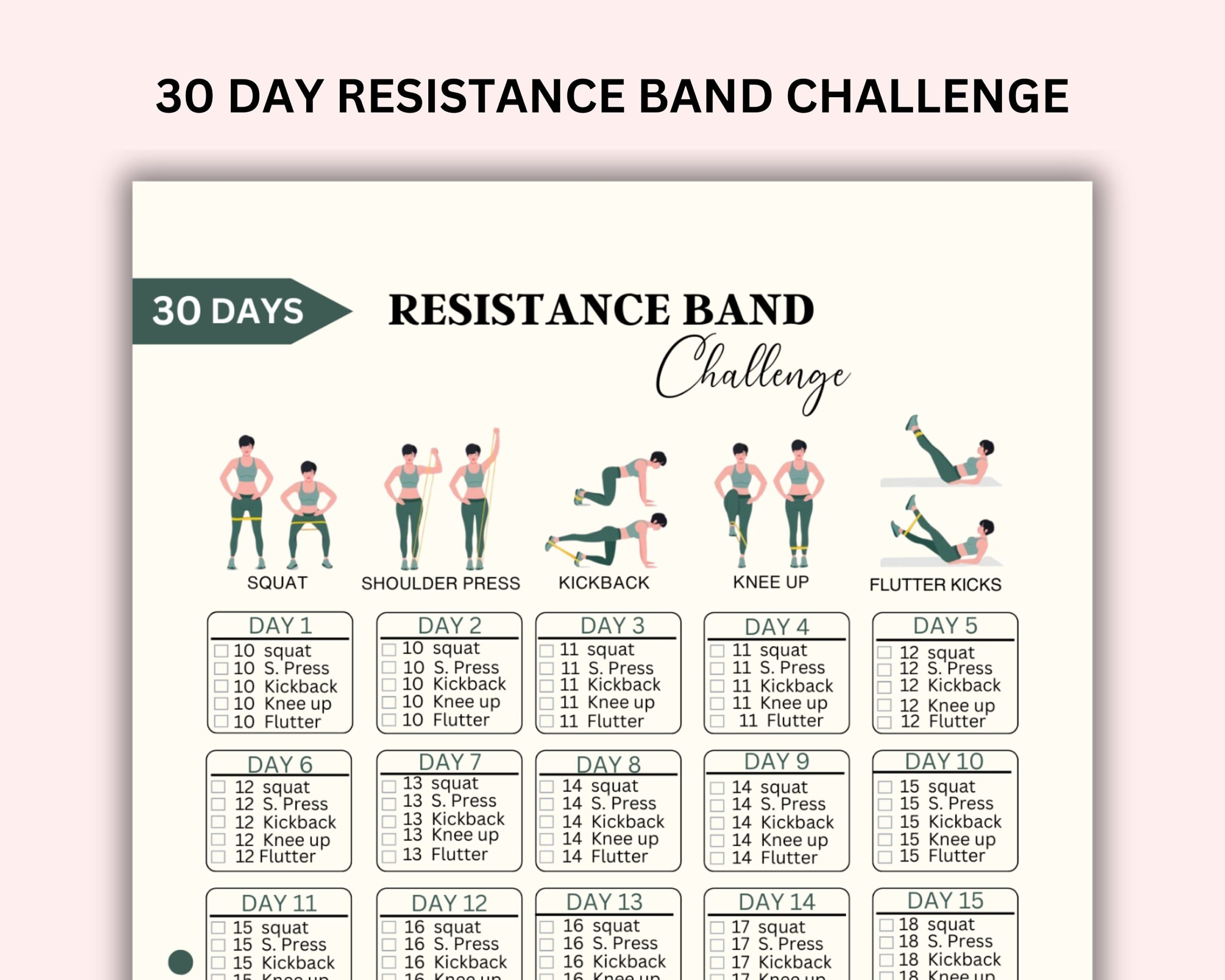 printable resistance band exercises