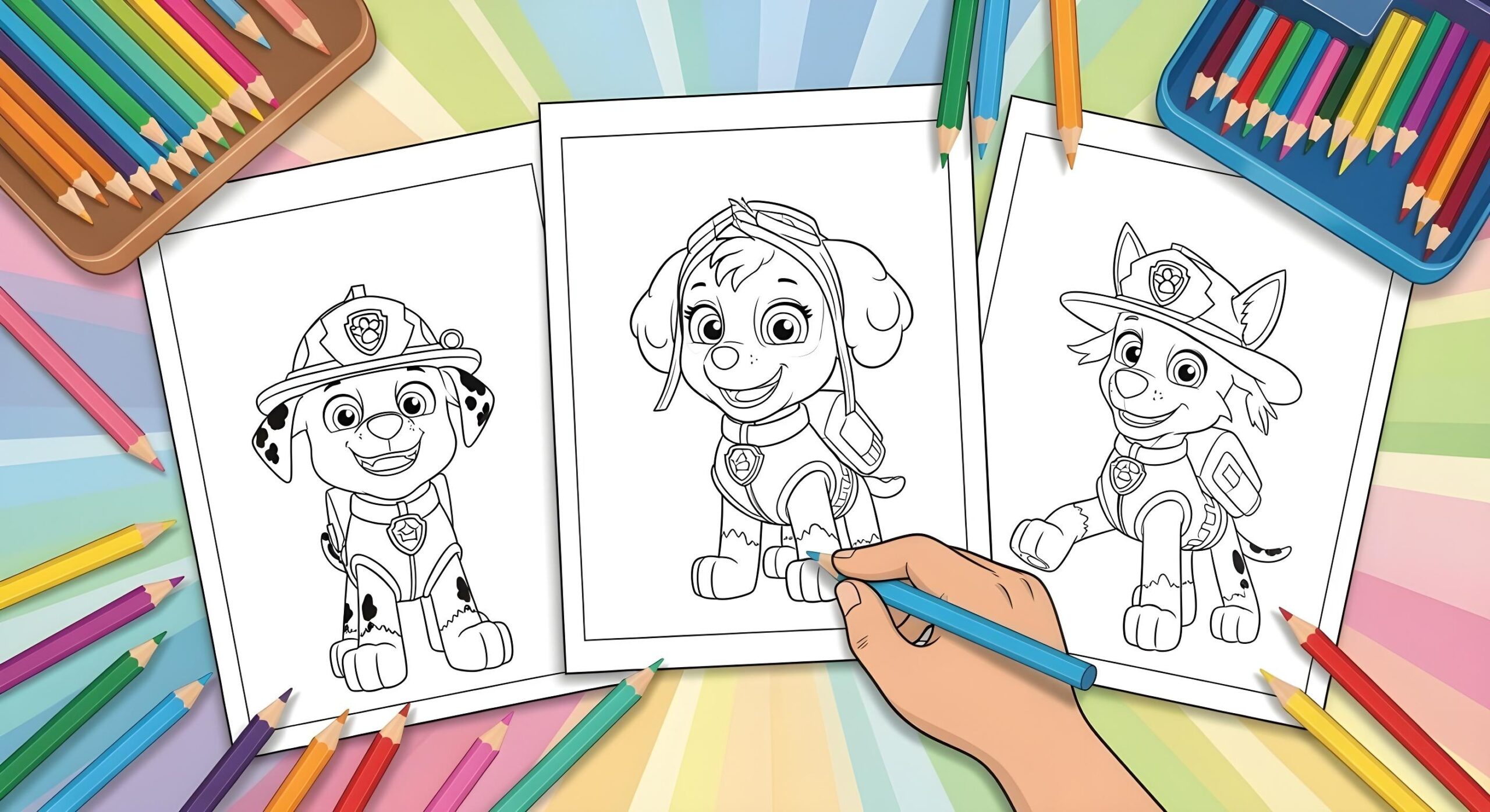 paw patrol printable colouring