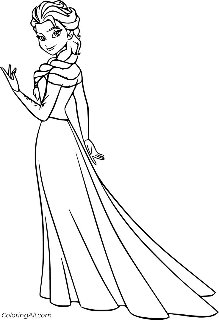 42 Free Printable Elsa Coloring Pages In Vector Format Easy To Print From Any Device And Automatically Fit Any Paper Size 